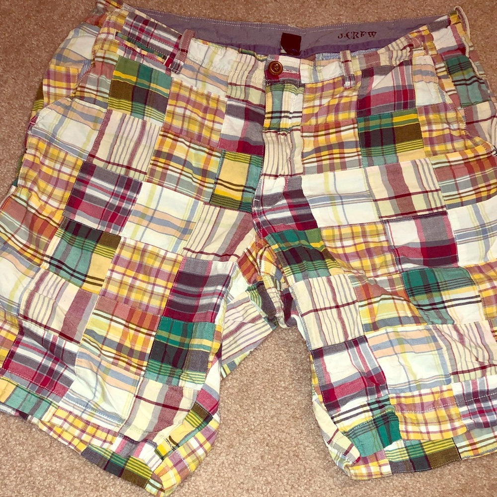 J.crew Madras Patchwork Mens shorts